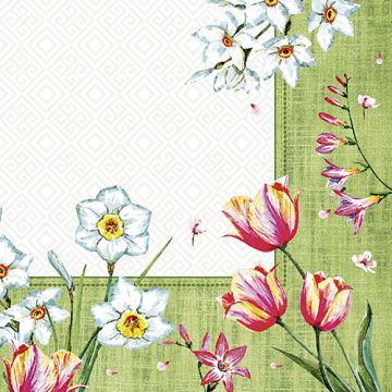Servetten, 3-laags 1/4 vouw 40 cm x 40 cm "Florentina"