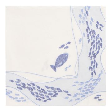 Servetten "ROYAL Collection" 1/4 vouw 40 cm x 40 cm "Fish"