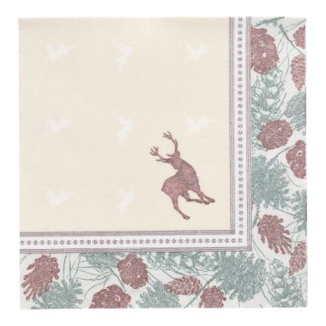 Servetten "ROYAL Collection" 1/4 vouw 40 cm x 40 cm "Majestic Deer"