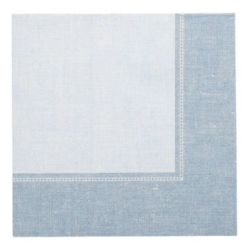 Premium servetten tissue "ROYAL Collection" 1/4 vouw 40 cm x 40 cm FSC arctisch blauw "Linum"