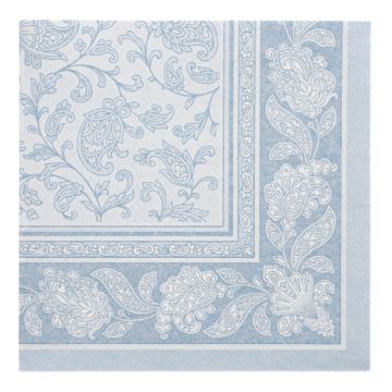 Premium servetten "ROYAL Collection" 1/4 vouw 40 x 40 cm arctisch blauw "Ornaments"