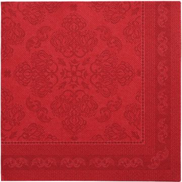 Servetten "ROYAL Collection" 1/4 vouw 40 cm x 40 cm bordeaux "Arabesque"