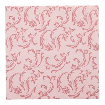 Premium servetten "ROYAL Collection" 1/4 vouw 40 cm x 40 cm FSC bordeaux "Damascato"