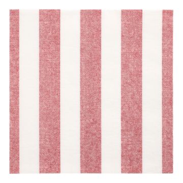 Premium servetten tissue ROYAL Collection 1/4 vouw 40 x 40 cm FSC bordeaux streepjes "Lines"