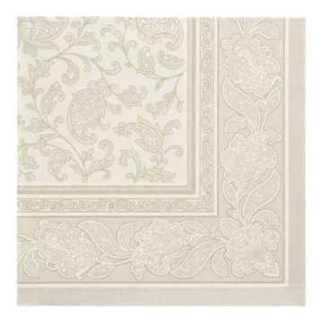 Servetten "ROYAL Collection" 1/4 vouw 40 cm x 40 cm champagne "Ornaments"