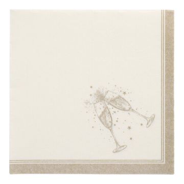 Servetten "ROYAL Collection" 1/4 vouw 40 cm x 40 cm goud "Festivities"