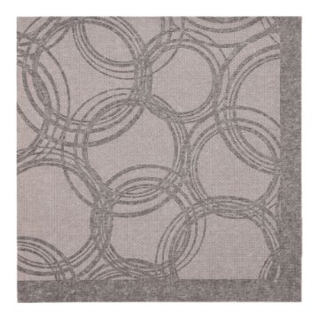 Servetten "ROYAL Collection" 1/4 vouw 40 x 40 cm FSC "Bubbles" grijs