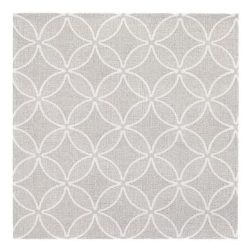 Servetten "ROYAL Collection" 1/4 vouw 40 cm x 40 cm grijs "Circle Flowers"