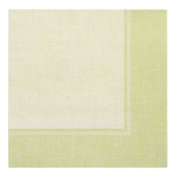 Premium servetten tissue "ROYAL Collection" 1/4 vouw 40 cm x 40 cm FSC lichtgroen "Linum"