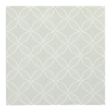 Premium servetten "ROYAL Collection" 1/4 vouw 40 cm x 40 cm FSC jade groen "Circle Flowers"
