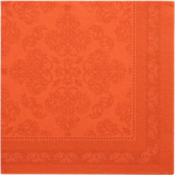 Servetten "ROYAL Collection" 1/4 vouw 40 cm x 40 cm nectarine "Arabesque"