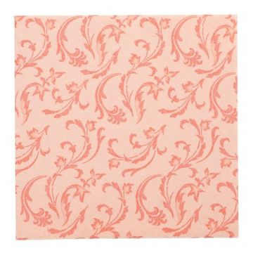 Premium servetten "ROYAL Collection" 1/4 vouw 40 cm x 40 cm FSC nectarine "Damascato"