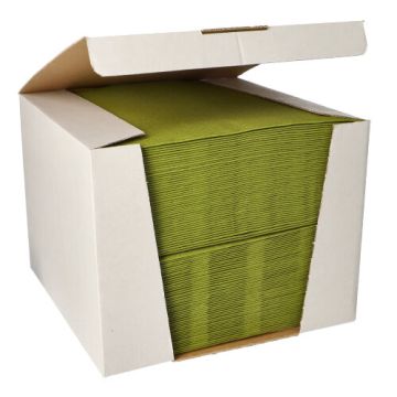 Servetten "ROYAL Collection" 1/4 vouw 40 cm x 40 cm olijfgroen
