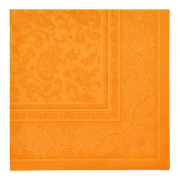 Servetten "ROYAL Collection" 1/4 vouw 40 cm x 40 cm oranje "Ornaments"