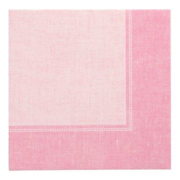 Premium servetten tissue "ROYAL Collection" 1/4 vouw 40 cm x 40 cm FSC roze "Linum"