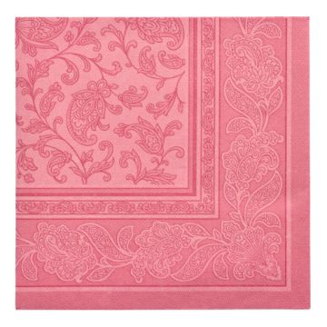 Servetten "ROYAL Collection" 1/4 vouw 40 cm x 40 cm roze "Ornaments"