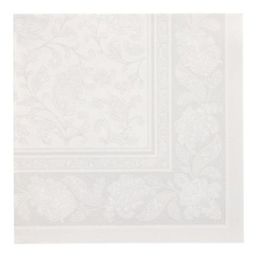 Servetten "ROYAL Collection" 1/4 vouw 40 cm x 40 cm wit "Ornaments"