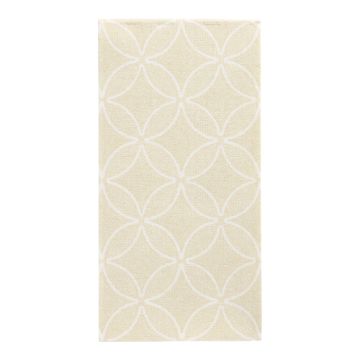 Luxe servetten ROYAL Collection 1/8 vouw 40 x 40 cm FSC champagne "Circle Flowers"