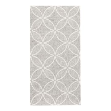 Luxe servetten ROYAL Collection 1/8 vouw 40 x 40 cm FSC grijs "Circle Flowers"
