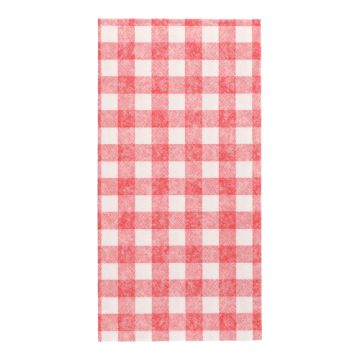 Luxe servetten ROYAL Collection boerenbont geruit 1/8 vouw 40 x 40 cm FSC rood-wit Brabants bont 