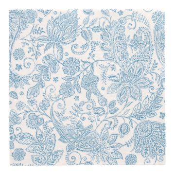 Servetten "ROYAL Collection" 1/4 vouw 40 cm x 40 cm blauw "Paisley"