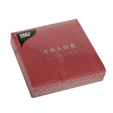 Servetten, 3-laags 1/4 vouw 33 cm x 33 cm bordeaux
