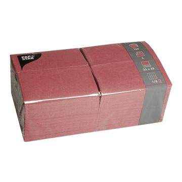 Servetten, 3-laags 1/8-vouw 33 cm x 33 cm bordeaux