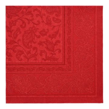 Servetten "ROYAL Collection" 1/4 vouw 40 cm x 40 cm bordeaux "Ornaments"
