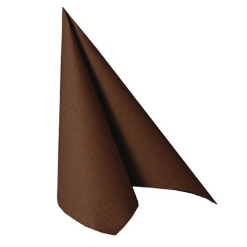 Servetten "ROYAL Collection" 1/4 vouw 40 cm x 40 cm bruin