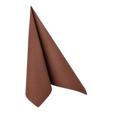Servetten "ROYAL Collection" 1/4 vouw 40 cm x 40 cm bruin
