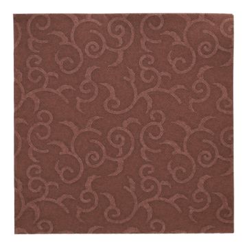 Servetten "ROYAL Collection" 1/4 vouw 40 cm x 40 cm bruin "Casali"