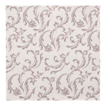Servetten "ROYAL Collection" 1/4 vouw 40 cm x 40 cm bruin "Damascato"