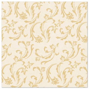 Servetten "ROYAL Collection" 1/4 vouw 40 cm x 40 cm champagne "Damascato"