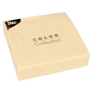 Servetten, 2-laags 1/4 vouw 40 cm x 40 cm creme