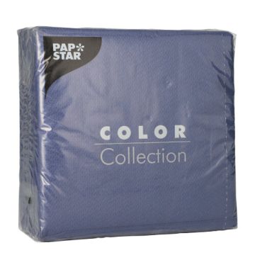 Servetten, 1-laags 1/4 vouw 33 cm x 33 cm donkerblauw