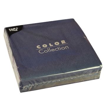 Servetten, 2-laags 1/4 vouw 40 cm x 40 cm donkerblauw