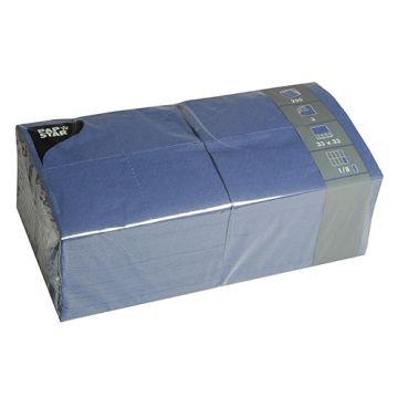 Servetten, 3-laags 1/8-vouw 33 cm x 33 cm donkerblauw
