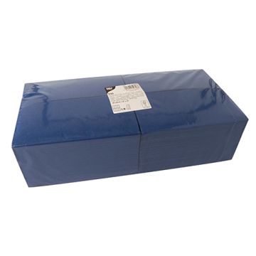 Servetten, 3-laags 1/8 vouw 40 cm x 40 cm donkerblauw