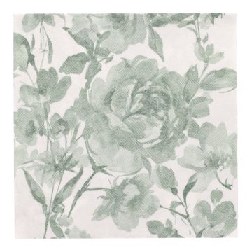 Servetten "ROYAL Collection" 1/4 vouw 40 cm x 40 cm donkergroen "Rose"