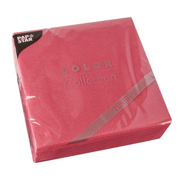 Servetten, 2-laags "PUNTO" 1/4 vouw 38 cm x 38 cm micro reliëf fuchsia 