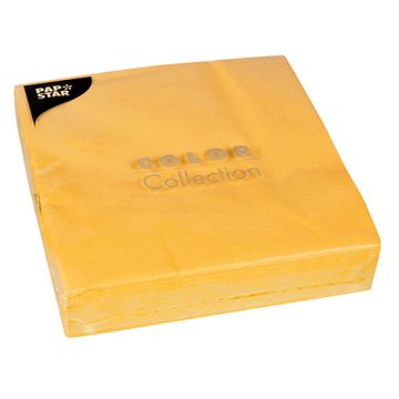 Servetten, 2-laags 1/4 vouw 40 cm x 40 cm geel