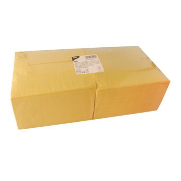 Servetten, 3-laags 1/8 vouw 40 cm x 40 cm geel