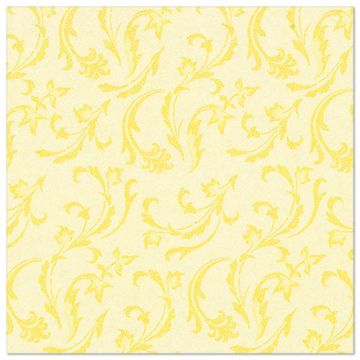 Servetten "ROYAL Collection" 1/4 vouw 40 cm x 40 cm geel "Damascato"