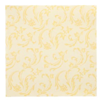 Servetten "ROYAL Collection" 1/4 vouw 40 cm x 40 cm geel "Damascato"