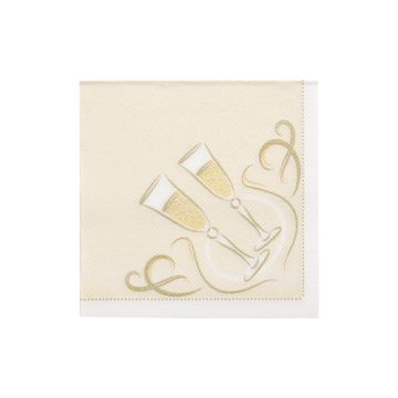 Servetten "ROYAL Collection" 1/4 vouw 25 cm x 25 cm goud "Festive Moments"