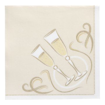 Servetten "ROYAL Collection" 1/4 vouw 40 cm x 40 cm goud "Festive Moments"