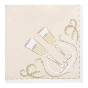 Servetten "ROYAL Collection" 1/4 vouw 40 cm x 40 cm goud "Festive Moments"