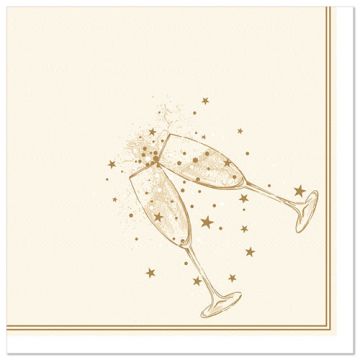 Servetten "ROYAL Collection" 1/4 vouw 40 cm x 40 cm goud "Festivity"