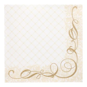 Servetten "ROYAL Collection" 1/4 vouw 40 cm x 40 cm goud "Megan"