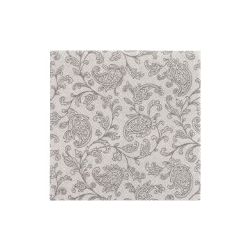 Servetten "ROYAL Collection" 1/4 vouw 25 cm x 25 cm grijs "Ornaments"